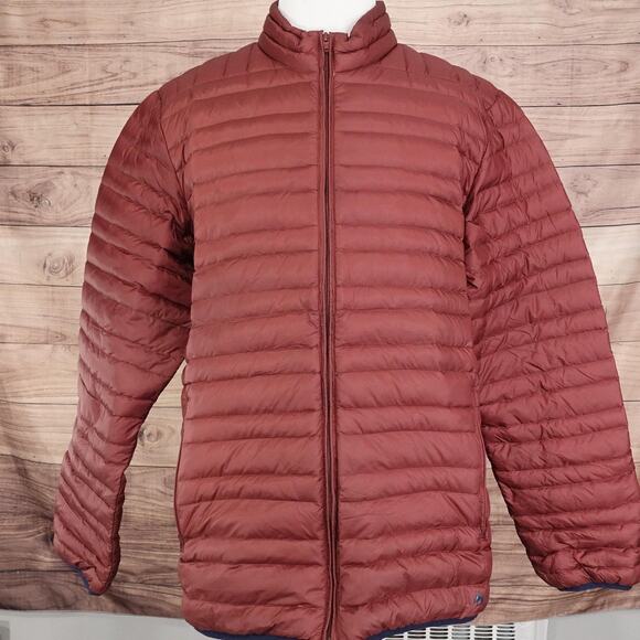 Brooks Brothers Red Fleece Jacket Mens 2XL Burgundy Down Puffer Lightweight‎ - Picture 2 of 16